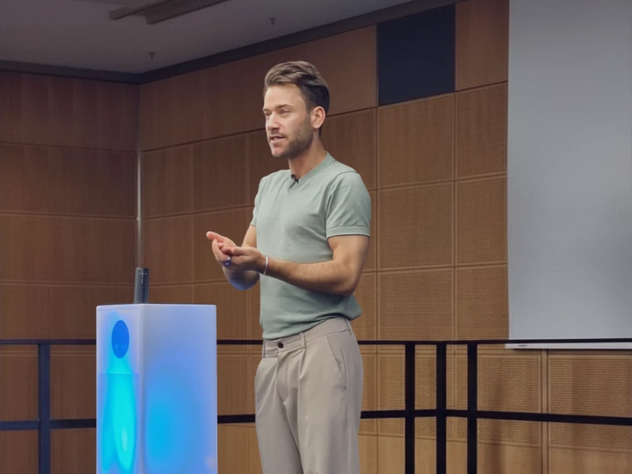 Manuel Feneberg auf der Bühne – Stabilität als Fundament souveräner Wirkung